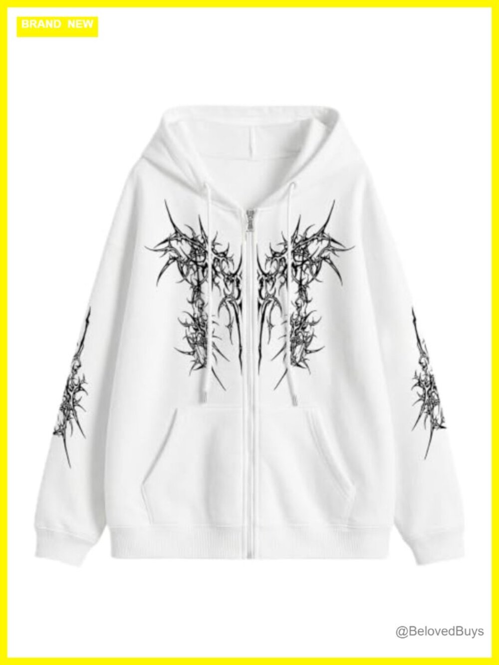 Y2k Zip Up Hoodie Women Gothic Graphic Grunge Streetwear Sweatshirt